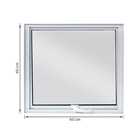 Janela de Alumínio Maxim-ar 60x60cm com Vidro 3mm Mini Boreal Home 3A Alumínio Branca