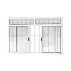 Janela Plus 4 Folhas Com Bandeira E Grade Vidro Liso 120cm X