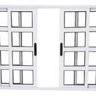 Janela Quadriculada De Alumínio 04 Folhas Branca Maxx - 120x2