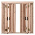 Janela Veneziana Sanfonado Madeira Eucalipto EWK 366 1,20x1,20m Rondosul