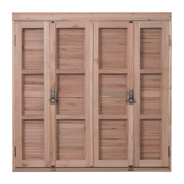 Janela Veneziana Sanfonado Madeira Eucalipto EWK 376 1,20x1,50m Rondosul