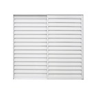 Janela Veneziana de Correr 3 Folhas Alumínio Pintado Branco 1,00x1,00m Linha Home 3A Alumínio