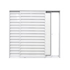 Janela Veneziana de Correr 3 Folhas Alumínio Pintado Branco 1,00x1,00m Linha Home 3A Alumínio