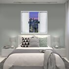 Janela Veneziana de Correr 6 Folhas Alumínio Pintado Branco 1,00x1,00m Linha Home 3A Alumínio