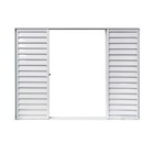 Janela Veneziana de Correr 6 Folhas Alumínio Pintado Branco 1,00x1,20m Linha Home 3A Alumínio