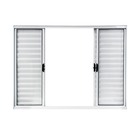 Janela Veneziana de Correr 6 Folhas Alumínio Pintado Branco 1,00x1,20m Linha Home 3A Alumínio