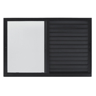 Janela Veneziana 3 Folhas 1,00x1,20m Alumínio Pintado Preto Linha Vivace Artens