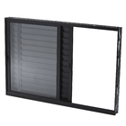 Janela Veneziana 3 Folhas 1,00x1,20m Alumínio Pintado Preto Linha Vivace Artens