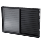 Janela Veneziana 3 Folhas 1,00x1,20m Alumínio Pintado Preto Linha Vivace Artens