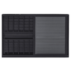 Janela Veneziana 3 Folhas 1,00x1,20m Alumínio Pintado Preto Grade Quadrada Linha Vivace Artens