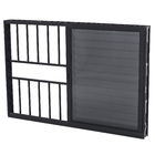 Janela Veneziana 3 Folhas 1,00x1,20m Alumínio Pintado Preto Grade Quadrada Linha Vivace Artens