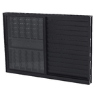 Janela Veneziana 3 Folhas 1,00x1,20m Alumínio Pintado Preto Grade Quadrada Linha Vivace Artens