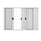 Janela Veneziana de Correr Alumínio Pintado Branco com Grade Metal 1,00x1,50m Linha Lucasa Ideale Ullian