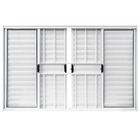 Janela Veneziana de Correr 6 Folhas Alumínio Pintado Branco com Grade Vertical 1,00x2,00m Linha Home 3A Alumínio