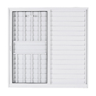 Janela Veneziana 3 Folhas 1,00x2,00m Alumínio Pintado Branco Grade Quadrada Linha Vivace Artens