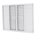 Janela Veneziana 6 Folhas 1,00x2,00m Alumínio Pintado Branco Grade Quadrada Linha Vivace Artens