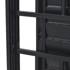 Janela Veneziana 3 Folhas 1,00x2,00m Alumínio Pintado Preto Grade Quadrada Linha Vivace Artens