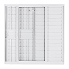 Janela Veneziana 3 Folhas 1,20x1,20m Alumínio Pintado Branco Grade Quadrada Linha Vivace Artens