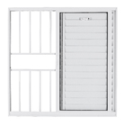 Janela Veneziana 3 Folhas 1,20x1,20m Alumínio Pintado Branco Grade Quadrada Linha Vivace Artens