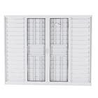 Janela Veneziana 6 Folhas 1,20x1,50m Alumínio Pintado Branco Grade Quadrada Linha Vivace Artens