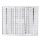 Janela Veneziana 6 Folhas 1,20x1,50m Alumínio Pintado Branco Grade Quadrada Linha Vivace Artens