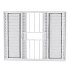 Janela Veneziana 6 Folhas 1,20x1,50m Alumínio Pintado Branco Grade Quadrada Linha Vivace Artens