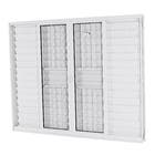 Janela Veneziana 6 Folhas 1,20x1,50m Alumínio Pintado Branco Grade Quadrada Linha Vivace Artens