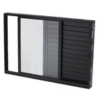 Janela Veneziana 3 Folhas 1,20x1,50m Alumínio Pintado Preto Linha Vivace Artens