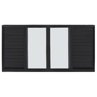 Janela Veneziana 6 Folhas 1,20x2,00m Alumínio Pintado Preto Linha Vivace Artens