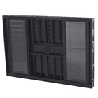 Janela Veneziana 6 Folhas 1,20x2,00m Alumínio Pintado Preto Grade Quadrada Linha Vivace Artens