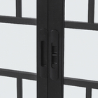 Janela Veneziana 6 Folhas 1,20x2,00m Alumínio Pintado Preto Grade Quadrada Linha Vivace Artens