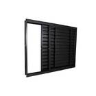 Janela Veneziana 3 Folhas Alumínio Pintado Preto Stander n/a com Vidro Transparente 1x1m CRV