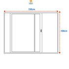 Janela Veneziana 3 Folhas 1,50m X 1m Sem Grade Em Alumínio Br