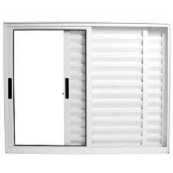 Janela Veneziana 3 Folhas Alumínio Branco 1.00 X 1.20 Linha 25