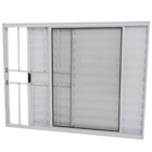Janela Veneziana 3 Folhas Alumínio Branco Modular Com Grade -