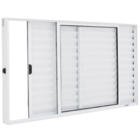 Janela Veneziana 3 Folhas Alumínio Branco Modular - Dc 120 X