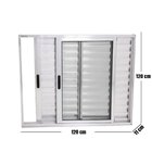 Janela Veneziana 3 Folhas Alumínio Brilhante Linha 25 Medidas