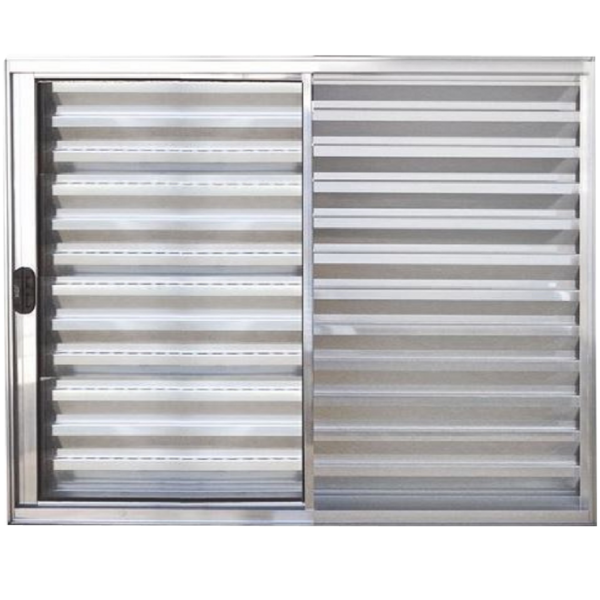Janela Veneziana 3 Folhas Alumínio Brilhante Modular - Dc 100