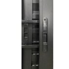 Janela Veneziana 3 Folhas Alumínio Preto Linha 25 Com Grade M