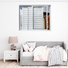 Janela Veneziana 3 Folhas Móveis Alumínio Branco Linha 25 Med