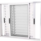 Janela Veneziana 3 Folhas Móveis Alumínio Brilhante Linha 25