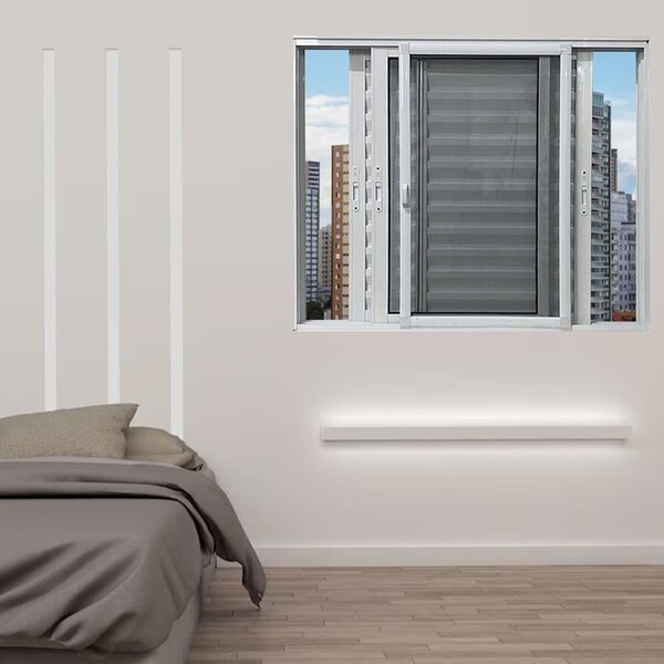 Janela Veneziana 3 Folhas Móveis Com Tela Mosquiteira Linha 2