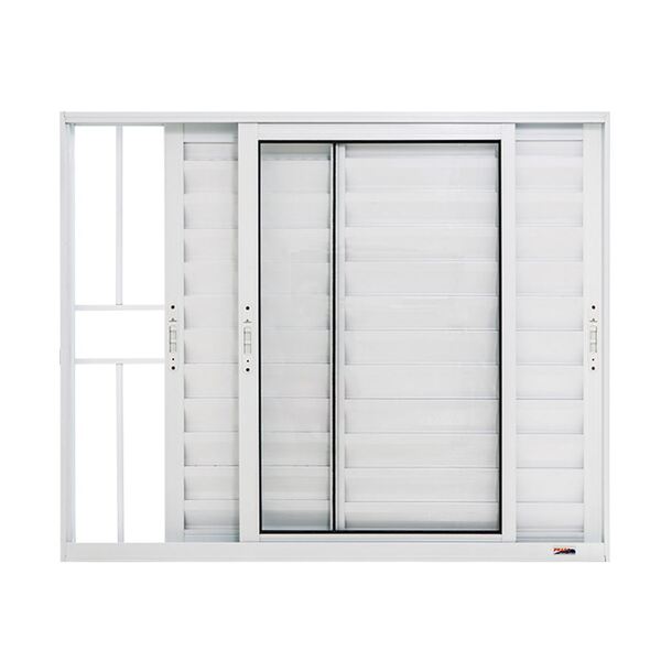 Janela Veneziana 3 Folhas Móveis Em Alumínio 100 X 150 X 10,5