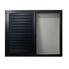 Janela Veneziana 3 Folhas Móveis Tela Mosquiteira  100x100cm