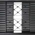 Janela Veneziana 4f 120x100 Req. 7 Cm Sem Vidro Grade Xadrez