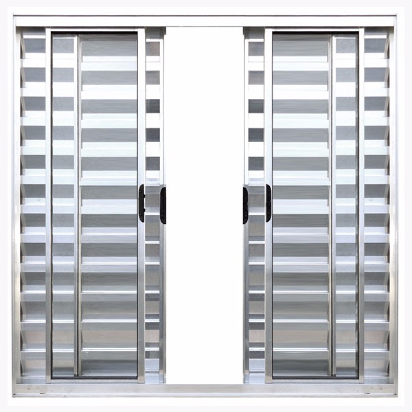 Janela Veneziana 6 Folhas 1,00(a) X 1,00(l) Sem Grade Alumini