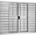 Janela Veneziana 6 Folhas 1,00x1,80 Alumínio Brilhante C/g