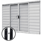 Janela Veneziana 6 Folhas 1,20x1,20 Alumínio Branco S/g