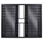 Janela Veneziana 6 Folhas 1,20x2,00 Alumínio Preto C/g