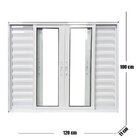 Janela Veneziana 6 Folhas Alumínio Branco 1.00 X 1.20 Linha 25